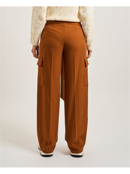 Silvian Heach women's cargo pants with knotted belt SILVIAN HEACH | GPA25533PABISCUIT